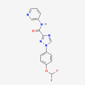 1-[4-(difluoromethoxy)phenyl]-N-(3-pyridinyl)-1H-1,2,4-triazole-3-carboxamide