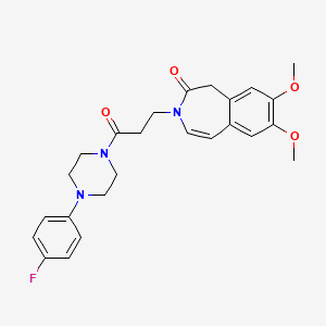 3-{3-[4-(4-fluorophenyl)-1-piperazinyl]-3-oxopropyl}-7,8-dimethoxy-1,3-dihydro-2H-3-benzazepin-2-one