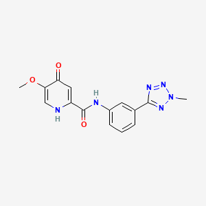 4-hydroxy-5-methoxy-N-[3-(2-methyl-2H-tetrazol-5-yl)phenyl]pyridine-2-carboxamide