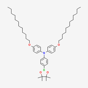 4-(Dodecyloxy)-N-(4-(dodecyloxy)phenyl)-N-(4-(4,4,5,5-tetramethyl-1,3,2-dioxaborolan-2-yl)phenyl)aniline