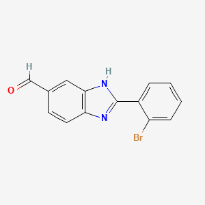 molecular formula C14H9BrN2O B13361165 2-(2-Bromophenyl)-1H-benzo[d]imidazole-6-carbaldehyde 