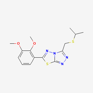 6-(2,3-Dimethoxyphenyl)-3-[(isopropylsulfanyl)methyl][1,2,4]triazolo[3,4-b][1,3,4]thiadiazole