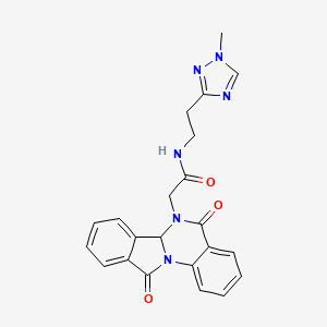 2-(5,11-dioxo-6a,11-dihydroisoindolo[2,1-a]quinazolin-6(5H)-yl)-N-[2-(1-methyl-1H-1,2,4-triazol-3-yl)ethyl]acetamide