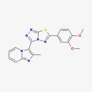 3-[6-(3,4-Dimethoxyphenyl)[1,2,4]triazolo[3,4-b][1,3,4]thiadiazol-3-yl]-2-methylimidazo[1,2-a]pyridine