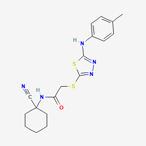 N-(1-Cyanocyclohexyl)-2-((5-(p-tolylamino)-1,3,4-thiadiazol-2-yl)thio)acetamide