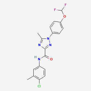 N-(4-chloro-3-methylphenyl)-1-[4-(difluoromethoxy)phenyl]-5-methyl-1H-1,2,4-triazole-3-carboxamide