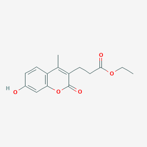 molecular formula C15H16O5 B1336134 Ethyl 3-(7-hydroxy-4-methyl-2-oxo-2H-chromen-3-yl)propanoate CAS No. 5969-19-7