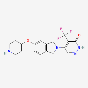 5-(5-(Piperidin-4-yloxy)isoindolin-2-yl)-4-(trifluoromethyl)pyridazin-3(2H)-one