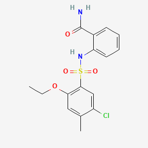 2-{[(5-Chloro-2-ethoxy-4-methylphenyl)sulfonyl]amino}benzamide