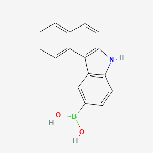 molecular formula C16H12BNO2 B13361447 (7H-Benzo[c]carbazol-10-yl)boronic acid 