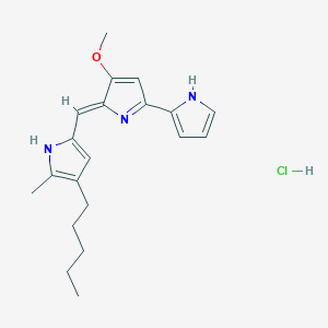 (2Z)-3-methoxy-2-[(5-methyl-4-pentyl-1H-pyrrol-2-yl)methylidene]-5-(1H-pyrrol-2-yl)pyrrole;hydrochloride