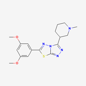 molecular formula C17H21N5O2S B13361456 6-(3,5-Dimethoxyphenyl)-3-(1-methyl-3-piperidinyl)[1,2,4]triazolo[3,4-b][1,3,4]thiadiazole 