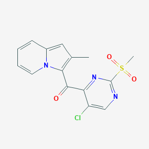 (5-Chloro-2-(methylsulfonyl)pyrimidin-4-yl)(2-methylindolizin-3-yl)methanone