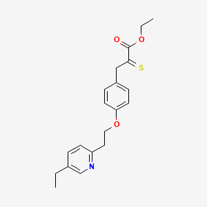 Ethyl 3-(4-(2-(5-ethylpyridin-2-yl)ethoxy)phenyl)-2-thioxopropanoate