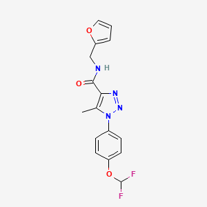 1-[4-(difluoromethoxy)phenyl]-N-(2-furylmethyl)-5-methyl-1H-1,2,3-triazole-4-carboxamide