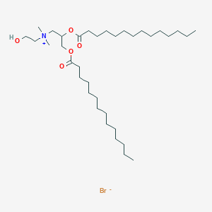 molecular formula C35H70BrNO5 B13361509 N-(2-Hydroxyethyl)-N,N-dimethyl-2,3-bis(tetradecanoyloxy)propan-1-aminium bromide 