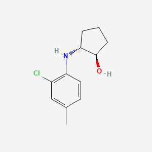 molecular formula C12H16ClNO B13361545 (1R,2R)-2-((2-Chloro-4-methylphenyl)amino)cyclopentan-1-ol 