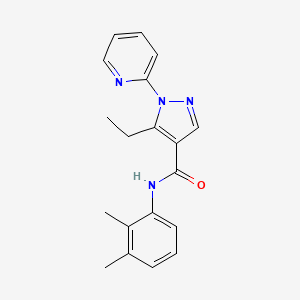 molecular formula C19H20N4O B13361600 N-(2,3-dimethylphenyl)-5-ethyl-1-(2-pyridinyl)-1H-pyrazole-4-carboxamide 