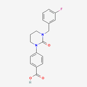 molecular formula C18H17FN2O3 B13361608 4-(3-(3-fluorobenzyl)-2-oxotetrahydro-1(2H)-pyrimidinyl)benzoic acid 