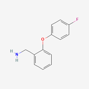 molecular formula C13H12FNO B1336161 1-[2-(4-氟苯氧基)苯基]甲胺 CAS No. 869945-30-2