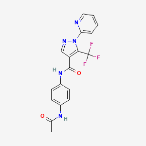 N-[4-(acetylamino)phenyl]-1-(2-pyridinyl)-5-(trifluoromethyl)-1H-pyrazole-4-carboxamide