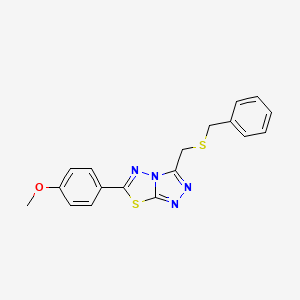 3-[(Benzylsulfanyl)methyl]-6-(4-methoxyphenyl)[1,2,4]triazolo[3,4-b][1,3,4]thiadiazole