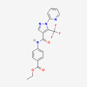 ethyl 4-({[1-(2-pyridinyl)-5-(trifluoromethyl)-1H-pyrazol-4-yl]carbonyl}amino)benzoate