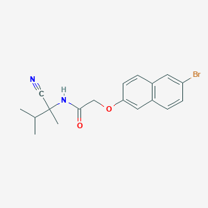 molecular formula C18H19BrN2O2 B13361671 2-[(6-bromonaphthalen-2-yl)oxy]-N-(1-cyano-1,2-dimethylpropyl)acetamide 