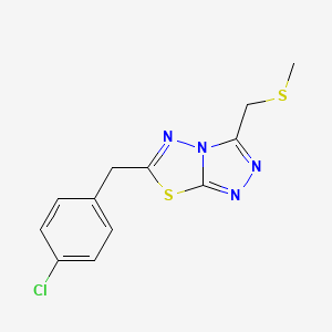 6-(4-Chlorobenzyl)-3-[(methylsulfanyl)methyl][1,2,4]triazolo[3,4-b][1,3,4]thiadiazole