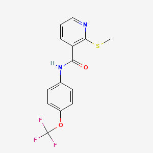 2-methylsulfanyl-N-[4-(trifluoromethoxy)phenyl]pyridine-3-carboxamide