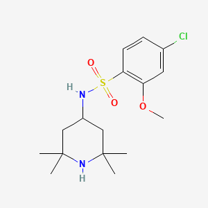 4-chloro-2-methoxy-N-(2,2,6,6-tetramethyl-4-piperidinyl)benzenesulfonamide