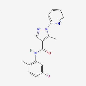 N-(5-fluoro-2-methylphenyl)-5-methyl-1-(2-pyridinyl)-1H-pyrazole-4-carboxamide