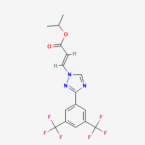 Isopropyl (E)-3-(3-(3,5-bis(trifluoromethyl)phenyl)-1H-1,2,4-triazol-1-yl)acrylate