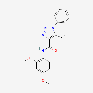 molecular formula C19H20N4O3 B13361782 N-(2,4-dimethoxyphenyl)-5-ethyl-1-phenyl-1H-1,2,3-triazole-4-carboxamide 