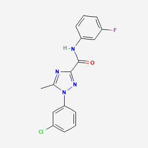 1-(3-chlorophenyl)-N-(3-fluorophenyl)-5-methyl-1H-1,2,4-triazole-3-carboxamide