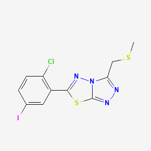 6-(2-Chloro-5-iodophenyl)-3-[(methylsulfanyl)methyl][1,2,4]triazolo[3,4-b][1,3,4]thiadiazole