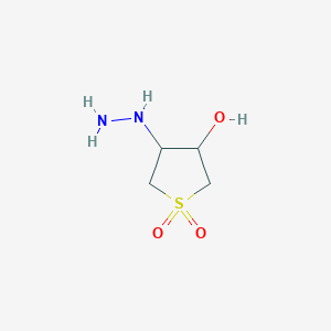molecular formula C4H10N2O3S B1336180 4-肼基-1,1-二氧硫环-3-醇 CAS No. 874-47-5