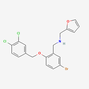 {5-bromo-2-[(3,4-dichlorobenzyl)oxy]phenyl}-N-(2-furylmethyl)methanamine