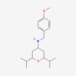 molecular formula C19H31NO2 B13361844 2,6-diisopropyl-N-(4-methoxybenzyl)tetrahydro-2h-pyran-4-amine 