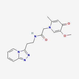 2-(5-methoxy-2-methyl-4-oxopyridin-1(4H)-yl)-N-[2-([1,2,4]triazolo[4,3-a]pyridin-3-yl)ethyl]acetamide