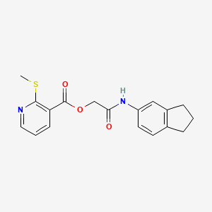 2-((2,3-Dihydro-1H-inden-5-yl)amino)-2-oxoethyl 2-(methylthio)nicotinate