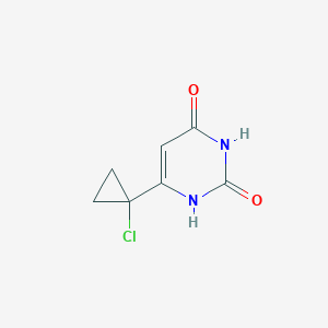 molecular formula C7H7ClN2O2 B13361894 6-(1-Chlorocyclopropyl)pyrimidine-2,4(1H,3H)-dione 