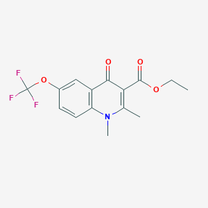 molecular formula C15H14F3NO4 B13361928 Ethyl 1,2-dimethyl-4-oxo-6-(trifluoromethoxy)-1,4-dihydroquinoline-3-carboxylate 