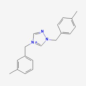 4-[(3-Methylphenyl)methyl]-1-[(4-methylphenyl)methyl]-1,2,4-triazol-4-ium