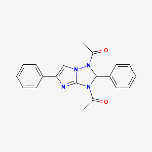 molecular formula C20H18N4O2 B13361939 1,3-diacetyl-2,5-diphenyl-2,3-dihydro-1H-imidazo[1,2-b][1,2,4]triazole 