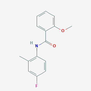 molecular formula C15H14FNO2 B13361956 N-(4-fluoro-2-methylphenyl)-2-methoxybenzamide 