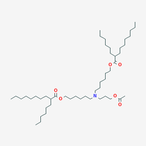 molecular formula C49H95NO6 B13361978 ((3-Acetoxypropyl)azanediyl)bis(hexane-6,1-diyl) bis(2-hexyldecanoate) 