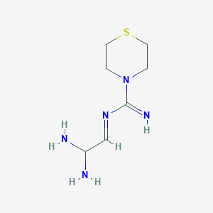 molecular formula C7H15N5S B13361993 N-[(1E)-2,2-diaminoethylidene]thiomorpholine-4-carboximidamide hydrochloride 