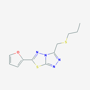 6-(2-Furyl)-3-[(propylsulfanyl)methyl][1,2,4]triazolo[3,4-b][1,3,4]thiadiazole