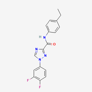 molecular formula C17H14F2N4O B13362033 1-(3,4-difluorophenyl)-N-(4-ethylphenyl)-1H-1,2,4-triazole-3-carboxamide 